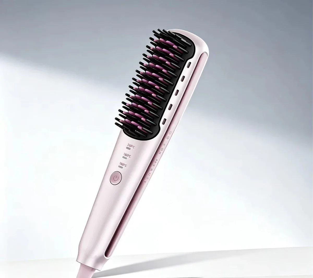 Hair straightening brush